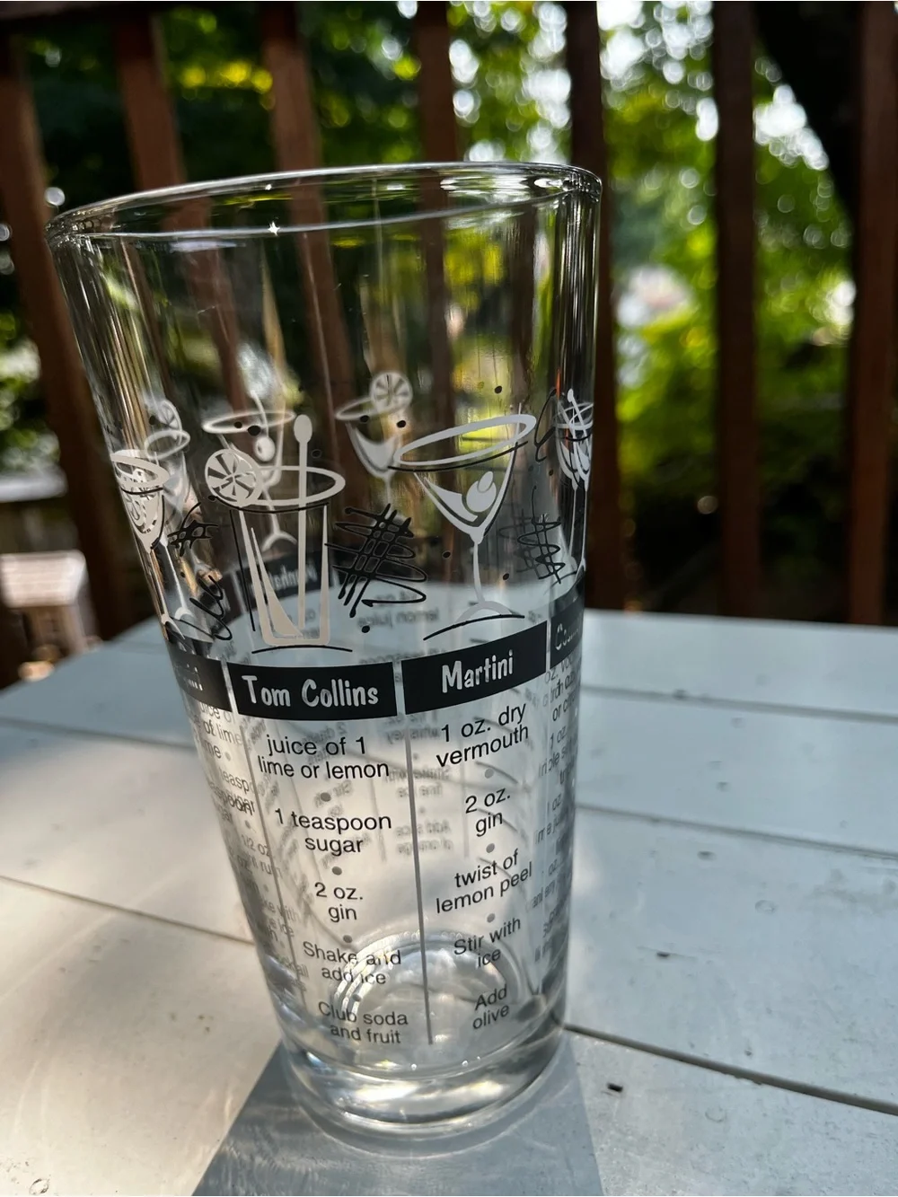Cocktail Recipe Mixing Pint Glass Bartender Measurement Barware
